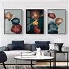 JNAOZI Immagini di geometria di linea astratta,Poster di arte botanica astratta,Interior Home Decor Wall Art,Senza cornice (40 x 60 cm*3, Immagini 7)…