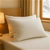 INTRECCI Coppia Federe 52x82 cm in Flanella 100% Cotone Tinta Unita, Morbide, Felpate e Calde (Bianco)