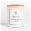 ACCENDILA CANDLE Nonna - Candela Profumata, Iris e Tuberosa, Cera Naturale, Made in Italy, Bicchiere in Vetro Satinato, Tappo in Legno di Faggio, 200 grammi