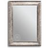 Clamaro Specchio Barocco Porto, Argento Anticato, 45 x 65 cm | Legno di Abete, Specchio in Vetro Vero, Pannello Posteriore HDF, Gancio in Metallo per Verticale e Orizzontale