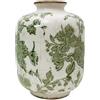 SYDDOL INSPIRED SYDDOL Vaso in ceramica bianca, piccolo vaso in porcellana francese stile country dipinto a mano con design floreale vintage e smalto craquelé