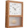 TOPINCN Orologio a Pendolo in Legno di Noce, Design Giapponese Rettro | Movimento silenzioso senza ticchettii, quadrante con numeri neri e lancette eleganti per una lettura chiara