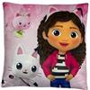 ms móvil shop Gabby's Dollhouse - Cuscino decorativo per bambini, 38 x 38 cm, morbido 100% poliestere, velluto con licenza - accessorio per la cameretta dei bambini e regalo per bambini