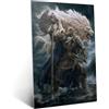 Displate - Poster in metallo - Wall Art - Elden Ring - Lands Between - Godfrey - Dimensione L - 67,5 x 48 cm opaco