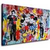 ARTEDinoi Quadro moderno stampa su tela Topo Pop Art Love canvas Dimensione 60x40x2cm