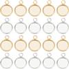Beebeecraft 40pz 2 Colori Vani per Ciondoli con Castone Vuoto Rotondi 10mm | Acciaio Inossidabile Placcato Oro 24K 304 impostazioni Ciondolo Cabochon Ciondoli Vuoti per Creazione Gioielli In Resina