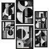 Nacnic Set da 6 Architettura Bauhaus B/N Poster con cornice con illustrazioni di design per decorare le pareti di casa Stanza, ufficio A3 e A4 Cornice nera
