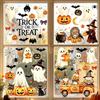 LSUO BAOFU Adesivi Finestra Halloween 10 Pezzi 20x30 cm, Vetrofanie Statiche | Fantasma, ragno, zucca. Elettrostatico, riutilizzabile, no residui. Vetri/porte, Int/Est. 150g.