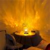 Spacnana Luce Notturna Ad Acqua Dinamica a 360 Gradi, Lampada da Tavolo a LED con Effetto Realistico, Perfetta per la Camera da Letto o il Soggiorno (Omocromia inserita e non rotante) (Omocromia