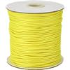 Craftdady 160 Metri 0,5 Mm Corda Intrecciata in Poliestere Cerato per Gioielli Fai Da Te, Artigianale Macramè, Perline - Con Rocchetto, Giallo