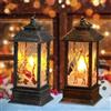 Vmxlso 2 Pezzi Lanterna Natalizia, LED Lanterne Natalizie a batteria, Lanterne Natalizie da Esterno, Lanterna Natalizia Grande con Babbo Natale e Renne per la Casa, Decorazioni Natalizia