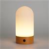 WEILAILUX Lampada da doccia a batteria, impermeabile, piccola lampada da tavolo portatile senza fili, ricaricabile, dimmerabile al tatto, luce d'atmosfera per casa/patio/pranzo/esterno (arancione)