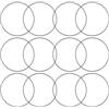 Wisebom 12 Pezzi Cerchi per Acchiappasogni Cerchio Metallo Allestimenti Anelli in Metallo Cerchi Decorativi DIY Cerchi Metallo per Decorazioni fai da te Ghirlande Nuziali Acchiappasogni (Nero, 20cm)