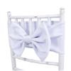 Pmnzdy 2 Pezzi Fasce per Sedie Elastici Fasce con Fiocco Decorativo Coprisedia Archi Fiocchi per Sedia per Matrimoni, Banchetti, Compleanni, Feste, Decorazioni per Eventi Bianco