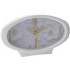 Hervit Orologio da Tavolo Ovale Canvas 19x11cm Bianco Digitale a Batteria con Funzione Sveglia