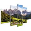 islandburner Quadro su tela Val Di Funes Trentino Alto Adige Italia Paesaggio montuoso Quadri Stampe per soggiorno ufficio