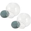 BESTOYARD 2 Pezzi Globo di Vetro Riempibile Fai con Base in Gomma 80 MM | Trasparenza Elevata, Chiusura Sicura e Uso Versatile, per Compleanno, Festa e Decorazioni Invernali