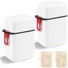 YiliYa 2 pezzi Portatile Portasapone da Viaggio, Plastica Sapone Scatola Organizzatore, Scatola per Sapone Sigillata, Impermeabile e Antigoccia, per Bagno, Viaggi, Campeggio, Bianco Classico