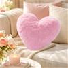 Jinfanshurich Cuscino a forma di cuore, per soggiorno, divano, camera da letto, letto, regalo (rosa)