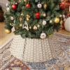 GRANNY SAYS Gonna per albero di Natale in vimini, Cesto impermeabile per albero di Natale, Collare per base, Diametro 57 cm, Bianco