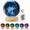 Calenxy Lampada notturna 3D Axolotl con sfera di cristallo - Lampada LED Crystal Ball Axolotl da 8 cm con telecomando e 16 colori - per compleanni e Natale - Fantastico regalo decorativo per ragazzi e ragazze