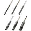 Young Wolf Set di 6 spazzole in acciaio inox da 6,35 mm, per la pulizia (8, 10, 12, 15, 17, 19 mm)