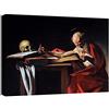 canvashop Quadri Moderni Soggiorno Caravaggio San Girolamo 100x70 Cm Quadro Camera da Letto Stampe da Parete Su Tela Canvas Arte Famosi