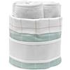 hobbymio.it Lavette Bagno con Cestino da Ricamare a punto Croce, Cestino da Bagno con Tela Aida con 4 pz. Asciugamani Piccoli per Ospiti. - Scozzese (12 Verde)