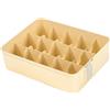 Mokylor Divisore per Cassetti per Biancheria Intima per Calzini, Contenitore per Cassetti in Plastica a 15 Celle, Organizer Impilabile per Calzini, Reggiseni, Cravatte, Cinture(Giallo)