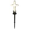Fenytay Luce solare da giardino a forma di croce con accensione e spegnimento | Illuminazione per patio, prato, cortile, cimitero, decorazione per tomba, calda, 48,5 cm / 19.09 in