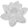 HERCHR Fiore di loto di cristallo,Lotus Crystal,Loto di cristallo chiaro per la decorazione Feng Shui, Artigianato di fiori di loto in cristalli ornamenti in vetro decorazione per la festa di nozze(b)