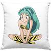 Vulfire Cuscino Lamù Cartoni Animati Anni 80 stile cartoon - anime manga, Idea Regalo Originale, Arredamento Casa, Arredo Divano Letto - con Imbottitura (40_x_40_cm, Bianco)
