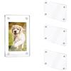 DEANKEJI Da 4 a 8 Pezzi Cornice Magnetica, 7 x 12 cm Calamite Personalizzate, Fronte-Retro Trasparente, Acrilico Portafoto Calamita, Portafoto Trasparente, Mini Cornice per Foto, per Foto, Cartoline