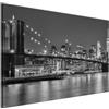 LUMASOUL Quadri Moderni Soggiorno - Quadri Camera da Letto Motivo Città - Poster da parete con cornice in legno e telaio - Stampe da Parete 90x60 cm Motivo Architettonico - Nero - Bianco