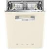 Smeg LAVE-VAISSELLE TOUT INTÉGRABLE STFABCR3 ANNÉES 50 CRÈME