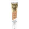 Max Factor Miracle Pure Fondotinta Liquido Idratante, con l' 89% di Ingredienti di Origine Naturale, Vitamina C, Acido Ialuronico e SPF 30, 45 Warm Almond