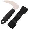 ZUNOXAZ Coltello Adattivo in Acciaio Inox Nero per Anziani Disabili | Impugnatura Ergonomica Angolata, Design Anti-shake, Uso in Case e Ospedali