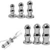 SAUVASFZ Dilatatore in acciaio inossidabile Set di plug per pene cavo Masturbazione erotica uretrale Plug per pene Dilatatore uretrale Stimolare l'eiaculazione Dilatatore uretrale maschile Giocattolo del sesso