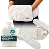 volila Cintura per Borsa dell'Acqua Calda - Boule Acqua Calda da 1,5 Litri con Copertura in Velluto di Coniglio Bianco - Borsa Acqua Calda di Lusso, Morbida e Indossabile per Dolori Mestruali (Bianco)