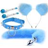 BDSMJOY Set bondage, set cosplay di costrizione, plug anale con coda di volpe, giocattolo sessuale erotico, morsetti per capezzoli, collare, giocattolo BDSM per uomini e donne