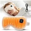 Fizzyo Maschera Occhi Riscaldante Senza Fili per Occhi Secchi e Blefarite, 3 Livelli di Maschera Oculare Riscaldata con Batteria Ricaricabile 1500mAh e Copertura Lavabile, Mascherina per Dormire Viaggiare