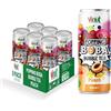 Kandy Collection Vinut Popping Boba Bubble Tea, aroma pesca, 320 ml, confezione da 6, pronto da bere, a basso contenuto di sodio