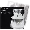 Sugarflair Colours Sugarflair Silver Leaf Transfer Foglia d'Argento Alimentare, 9,5 x 9,5 cm | Foglia d'Argento Alimentare per Decorare Torte, Dessert, Cioccolato e Praline