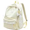 Generic Carino Zaino Da Donna A Pois, Zaino Per Laptop Con Rifiniture In Pizzo | Zaino casual multitasche con ciondolo a fiocco per i viaggi quotidiani a scuola(Yellow)