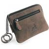 Fa.Volmer Portachiavi 2 scomparti | più 4 scomparti per carte di credito esterne con protezione RFID | vera pelle | con confezione regalo | modello: Keytcher