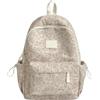 Qiwieod Zaino alla , grande zaino per libri con motivo leopardato, beige., Siehe Beschreibung, Vedi descrizione