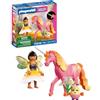 PLAYMOBIL | Fantasy & Magic | Unicorno da collezione Rugiada del mattino con fata | Fata con gonna luminosa, unicorno, joyling e mazzo di fiori | Per bambini dai 4 anni in su | 72218
