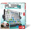 Noris Flip4 606064599 - Gioco classico da 4 pezzi, per bambini dai 6 anni in su, gioco di strategia per 2 giocatori