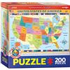 Eurographics Mappa del puzzle degli Stati Uniti (200 pezzi)