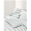 Westwing Collection Copripiumino reversibile in cotone a righe Lorena - Verde